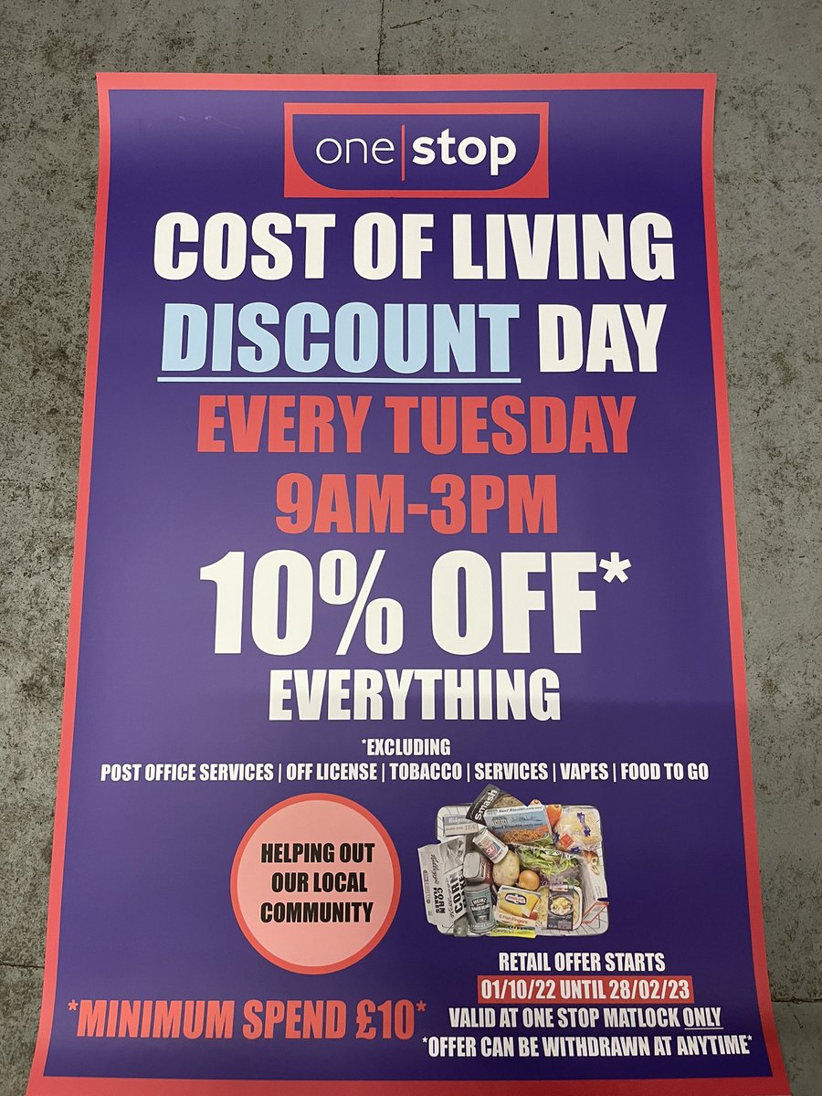 I am super excited to be launching our new bespoke promotion to help the community in each of our store areas during these hard times. Yes 10% off everything, (expect*) yes every Tuesday, yes it’s a loss of profit but let’s help each other #communityengagement  #help