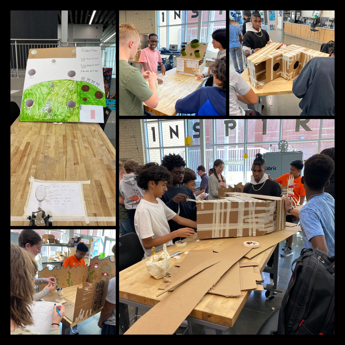 AISD_Makerspace's tweet photo. @MistyPageTech’s PLTW classes are making games &amp; analyzing stats this week in the #makerspace! #IHeartAISD @AnnaISDCTESTEAM https://t.co/e84wI5b8Rl