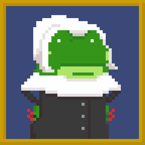 land_froggy's tweet photo. Frogland inhabitant #490 from the Fly Rink Combining Machine!
#nftcommunity #nft #nftart #nftcollector #frogland #ffr #froglandflyrink #pixelart #crypto #cryptoart #nftdrop #nfts #pfp
 29-Sep, 6:1PM https://t.co/0n6w6sMeDA