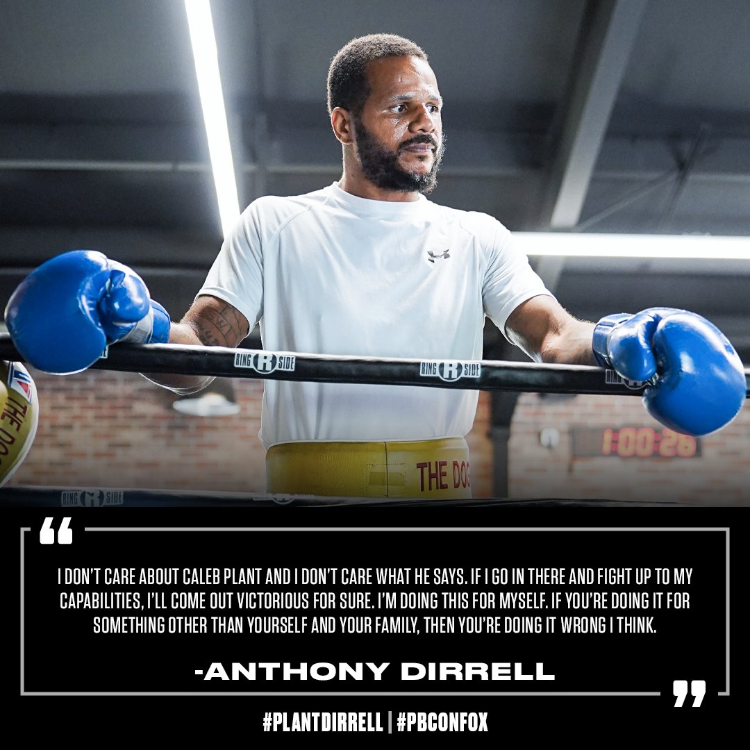 premierboxing's tweet photo. Former two-time super middleweight world champion @anthonydirrell stated his clear intentions when taking on Caleb Plant in a WBC Super Middleweight Title Eliminator in the co-main event of @pbconfox PPV from @barclayscenter in Brooklyn. #plantdirrell #wilderhelenius #pbconfox https://t.co/muVREo9Dk4