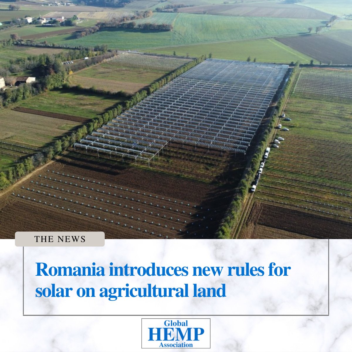 GrowingHempAsso's tweet photo. "A recently-adopted amendment to Romanian law could remove regulatory barriers to the development of renewable energy projects on agricultural land.
Read more: https://t.co/FQBR8DTL7t
#globalhempassociation #gha #foh #friendsofhemp #hempagriculture #hempgrowers #hempresource https://t.co/jZgE480Y4t