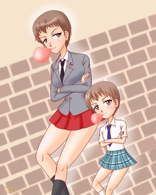 PC不調のため10年前ナオミさん、麻子さん誕生日金ビキニ、過去絵再利用のアンチョビ姉さん金ビキニのみ。ぐぬぬ#今月描いた絵を晒そう 