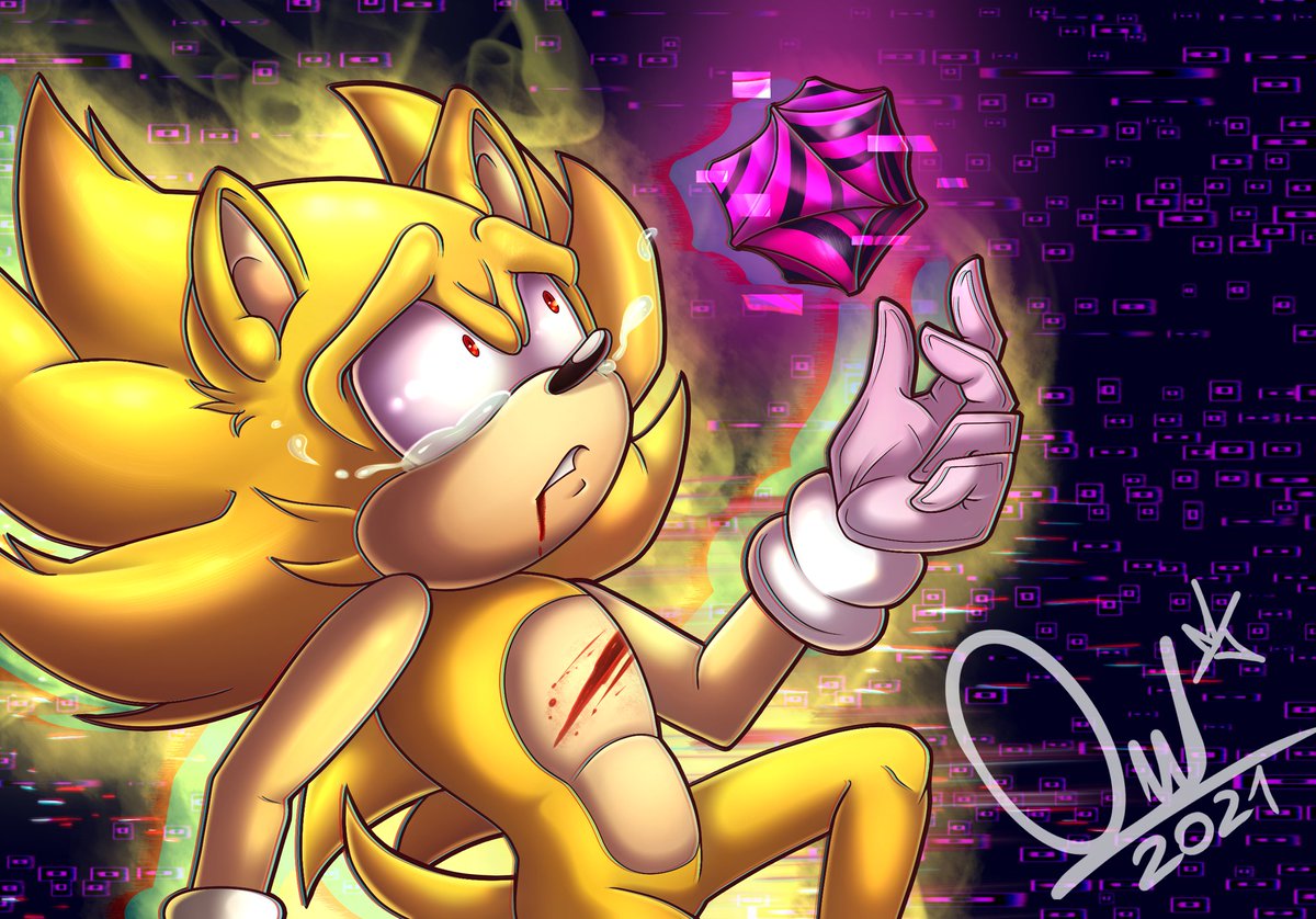 Morale 🌷💗 on X: Fleetway Sonic! Practicing a new paintstyle using my  fave 👀💖💖💖✨ #sonicfanart #sonicartist  / X