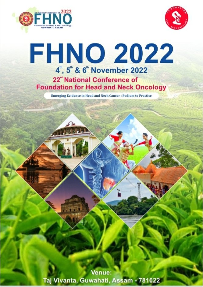 drprathameshpai's tweet photo. 22nd Foundation for Head Neck Oncology meeting in Guwahati, Nov 4-6, 2022
Looking forward to a big congregation for excellent scientific deliberations!! https://t.co/BE796KQ1xp https://t.co/DFpuW0ATjk