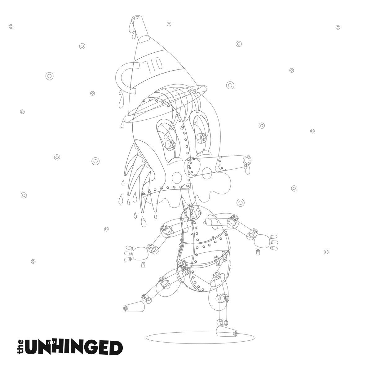 theunhinged_nft's tweet photo. Hey #NFTCommunity think you can guess what universe this #UnhingedNFT is part of? Hint: he joined the adventure looking for a heart! Retweet and follow to see the full colorised image. #NFTs https://t.co/91RrXxLmNz