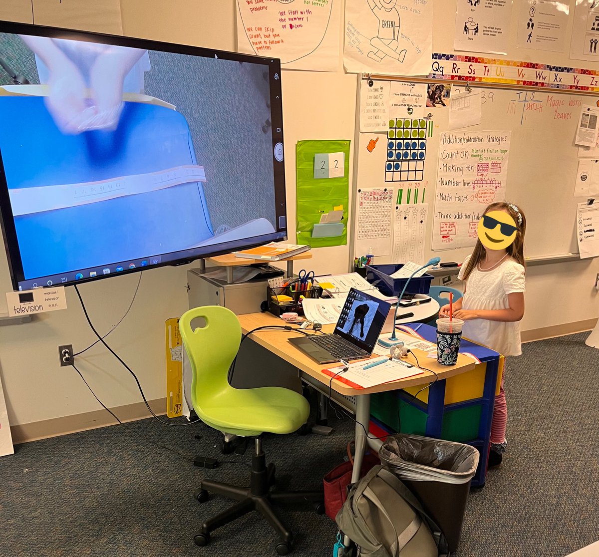 Today in math students were given a word problem as well as different manipulatives we have been working with. Their tables used some productive struggle to find the solution without my help. Students then got to come teach the class how they solved it! It was so fun to see!