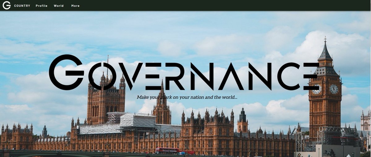 GovernanceGame's tweet photo. New look on the home page, with big UI changes coming soon! #GovernanceGame https://t.co/otbNcNvr8o