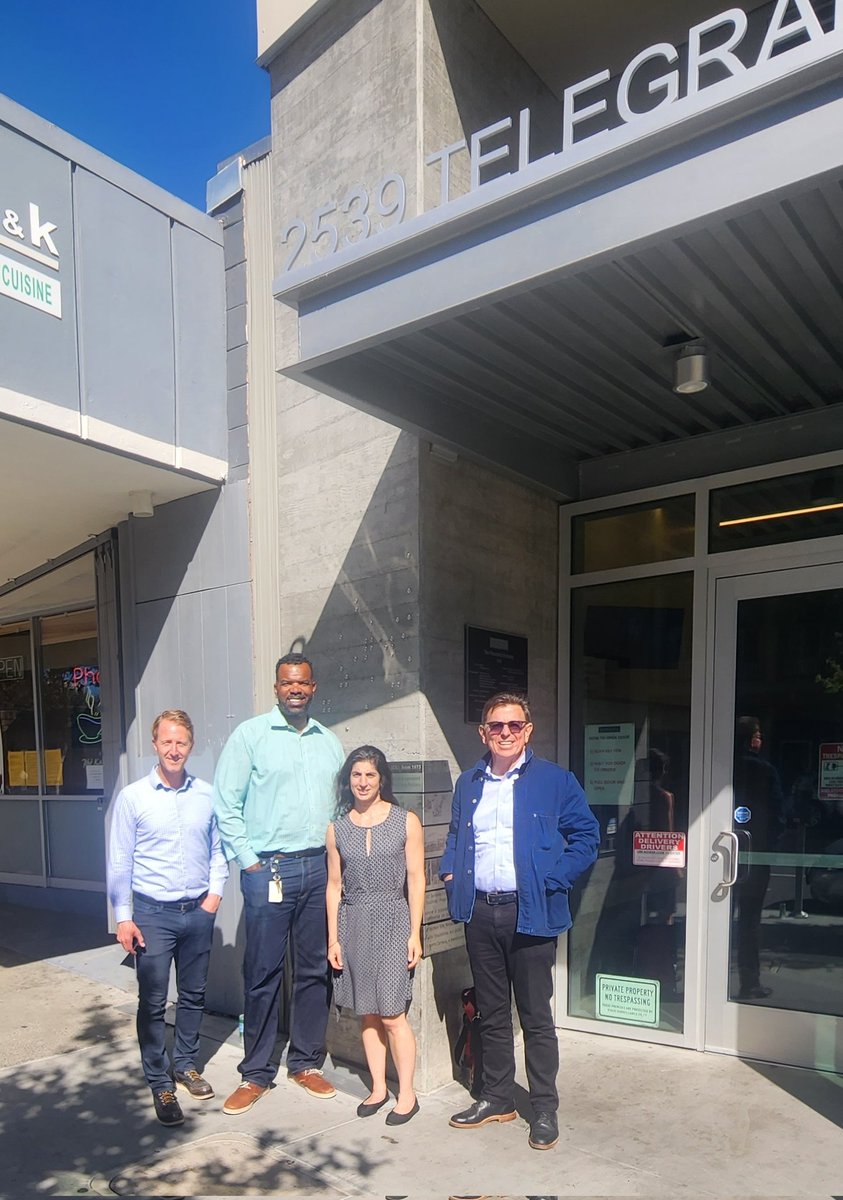 kjslaughter's tweet image. Thanks to Patrick Kennedy and his team at @City_Spaces for giving OED a tour of a recently completed project on Telegraph Ave. Our commercial districts would  not be as vibrant if not for the 22 projects you delivered in Berkeley.
#urbanism #EconomicDevelopment #berkeleyprojects