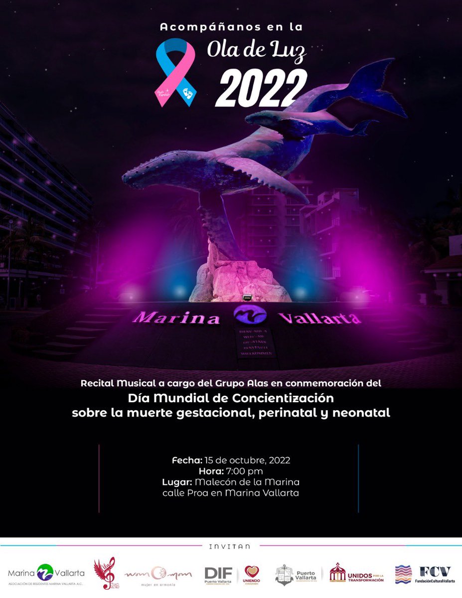 Y Puerto Vallarta también se suma a los eventos de la #oladeluz2022 🙏🏼🕯️⭐️ 

<a href="/AlianzaDueloMX/">Alianza Mexicana de Duelo Gestacional y Perinatal</a> <a href="/RedLatinaDuelo/">Red Latina de Duelo Gestacional y Perinatal</a>