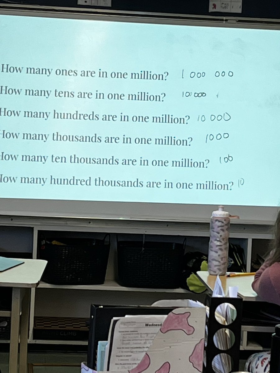 How big is 1 million? Building our conceptual understanding of numbers, place value and the base 10 system today in grade 7/8 #wearemathematicians <a href="/BurleighHillPS/">Burleigh Hill PS</a> <a href="/MrsOlsen_dsbn/">Michelle Olsen</a>