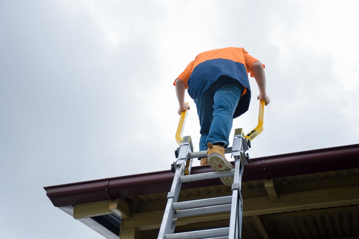 Our wide range of height safety product help you stay safe at any height, like our Stepthru Extension Ladder Safety Device. Bailey Ladders, the height of workplace safety. 
#knowsafety, #worksafely with #Bailey.