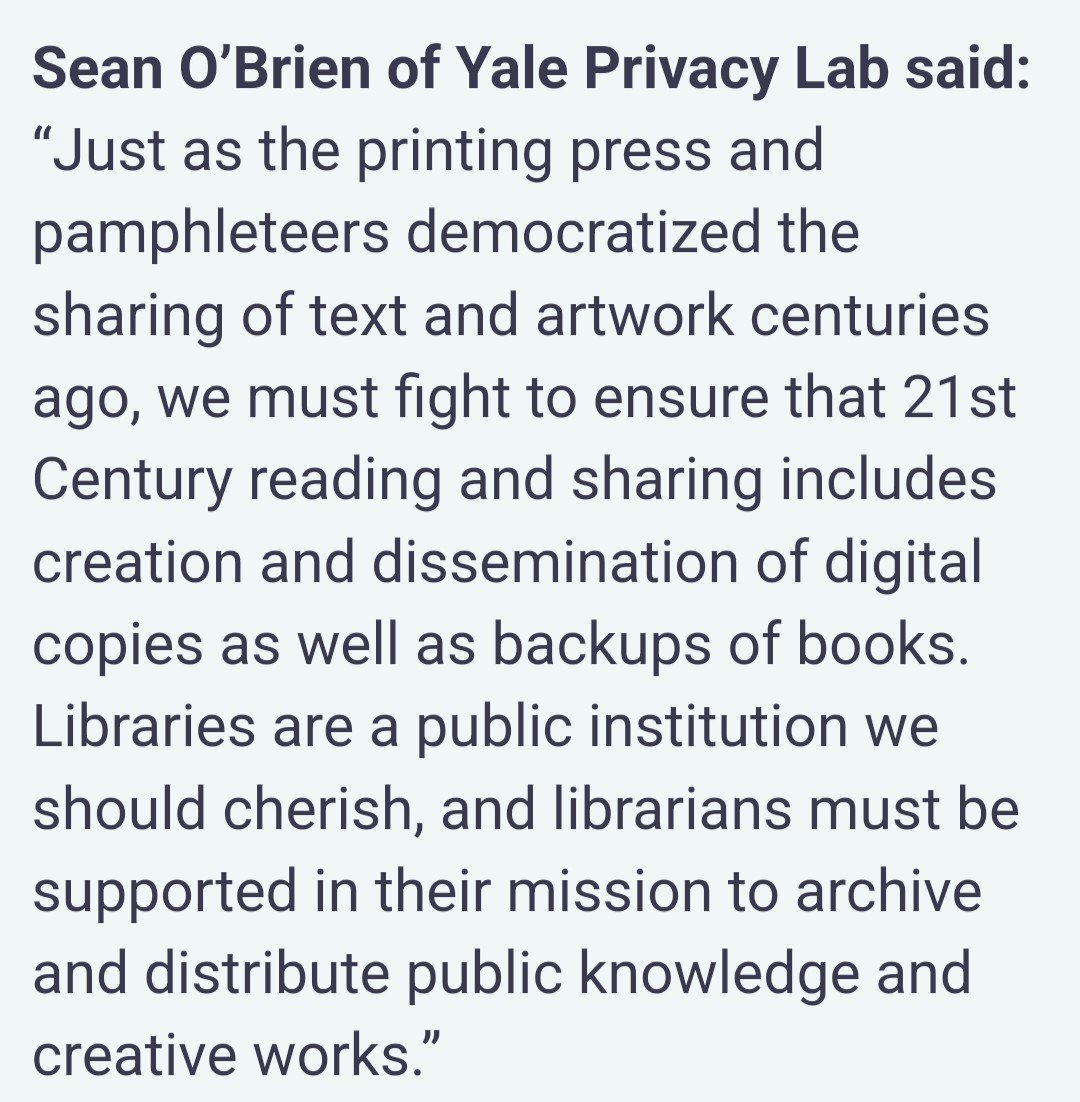 profdiggity's tweet photo. My statement in support of the @fightfortheftr #AuthorsForLibraries letter ✊ Happy to join folks who truly understand libraries as a public good such as @doctorow in the fight for #A2K https://t.co/16gkOxM4gB