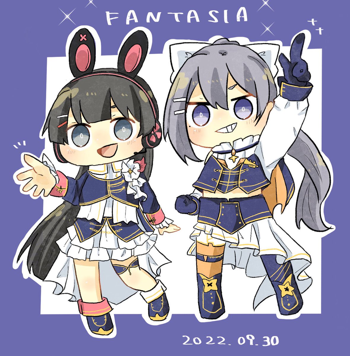 樋口楓 ,月ノ美兎 「#FANTASIA_Day1#みとあーと #でろあーと ついに今日だ!!!(再掲」|ちむ仔のイラスト