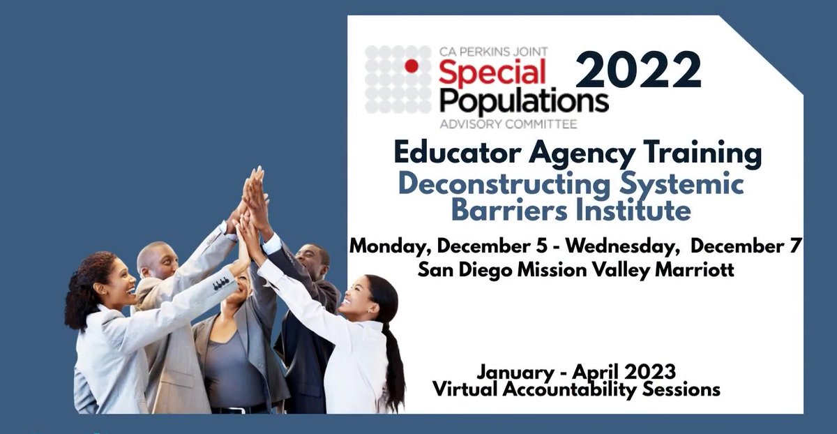 Register Now - Educator Agency  Professional Development Training - Let's Deconstruct Systemic Barriers  (Monday, December 5 - Wednesday, December 7) - mailchi.mp/gcccd/two-mont…