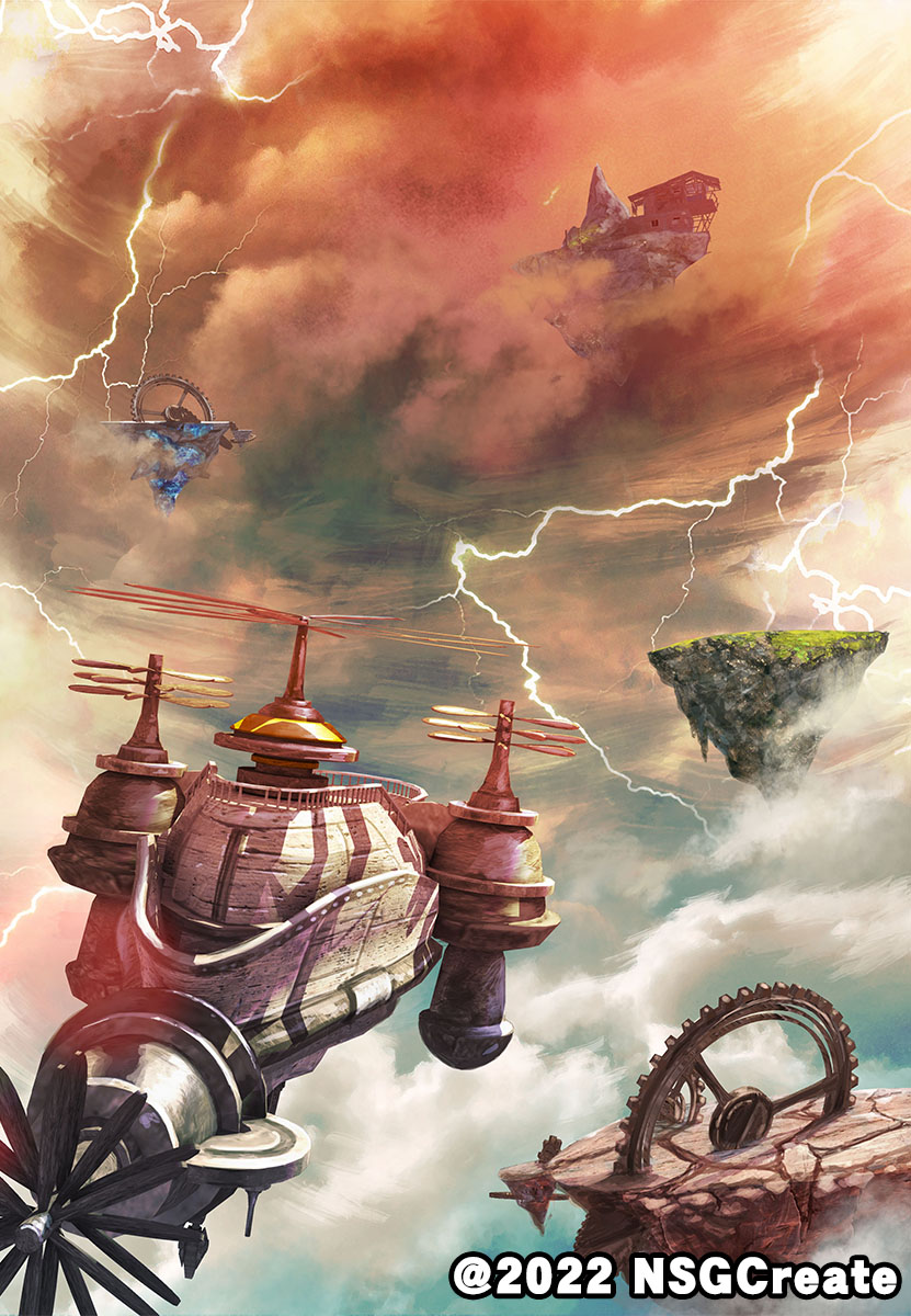 cloud no humans sky cloudy sky electricity airship scenery  illustration images