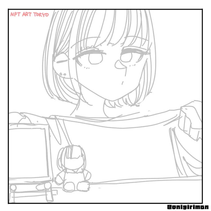 昨日ライブペインティングで描こうとして一ミリも進まなかったイラストwip 
