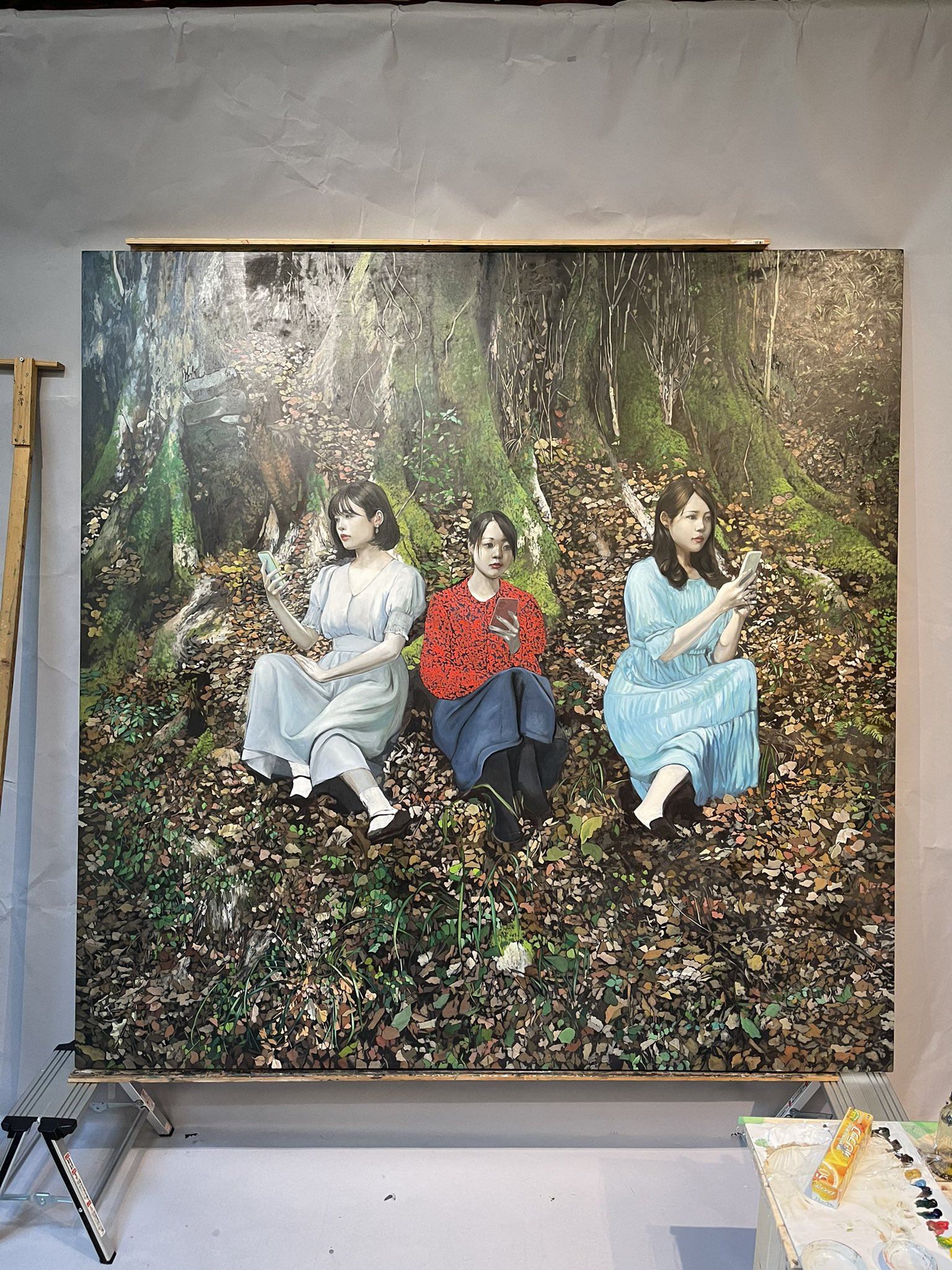 小木曽誠　M6 2019年　日本橋三越個展 真作 小木曽誠「空」M6号 2019年日本橋三越個展最優秀作 現代