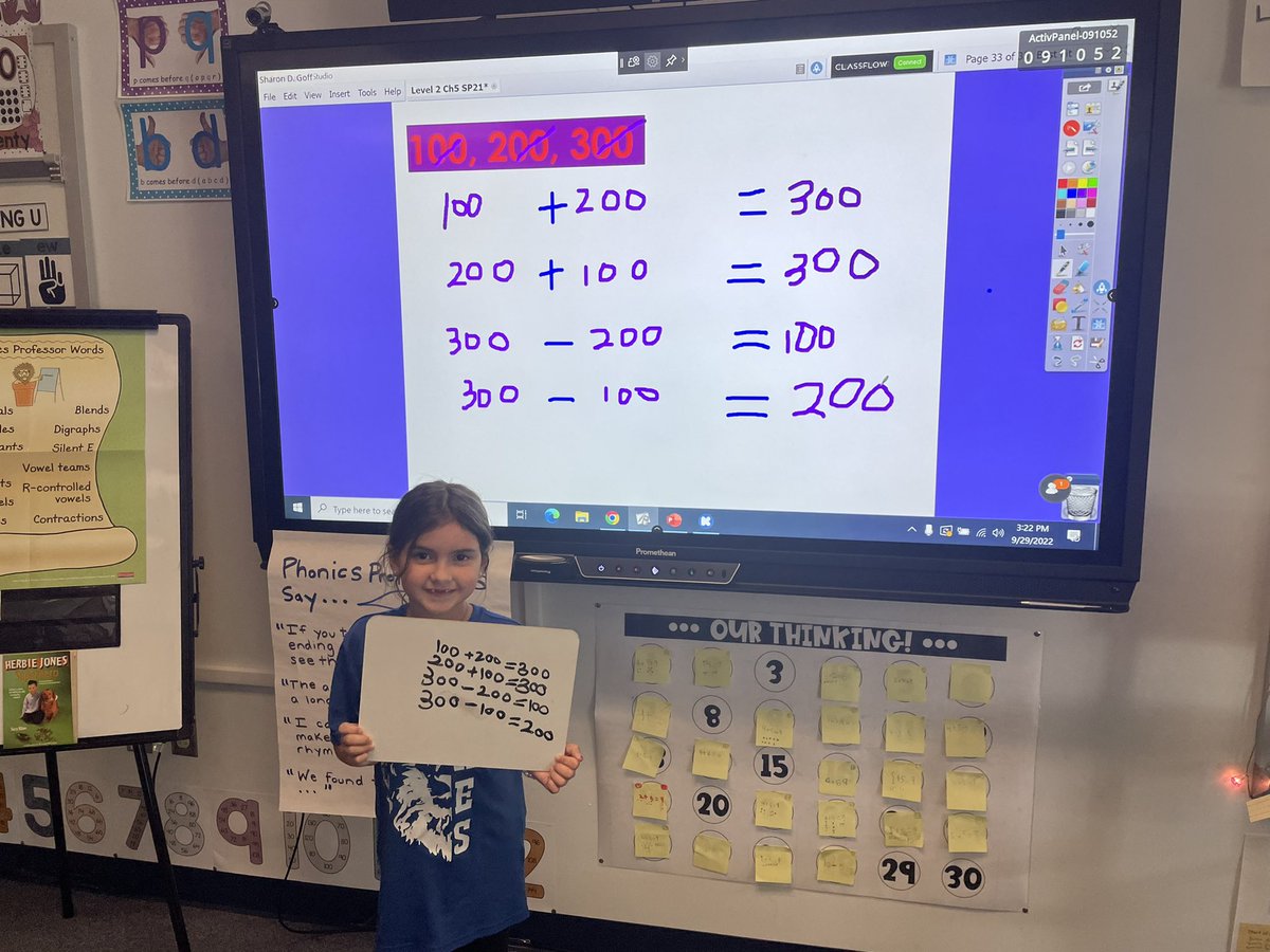 One month into second grade, and she’s got her related facts down! #lrespride @LakeRidgeES 👏🏼👏🏼👏🏼
