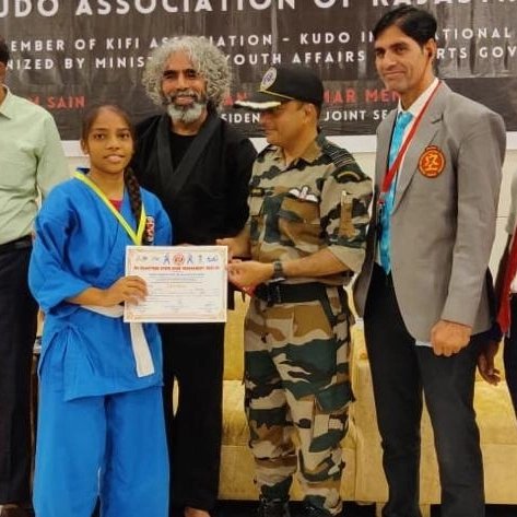 SantSec's tweet photo. *SSDPS  proudly announces another feather in the hat.......* 
Neha - Grade XII 
Won *Gold medal* in *9th Rajasthan State Kudo Tournament 2022-23* &amp; *3rd Rajasthan federation Kudo cup 2022* at *State level*
Mohit soni - Grade VI 
Won *Bronze medal* . https://t.co/emvcIoB54R