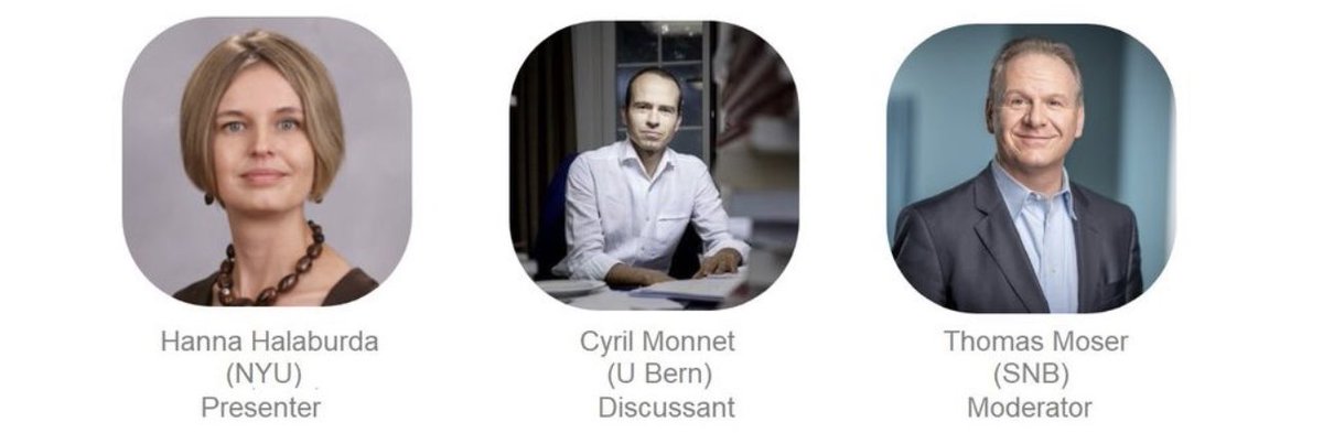 How do agents interact to reach a consensus on distributed ledgers? Don’t miss the webinar presented by <a href="/hannahalaburda/">Hanna Halaburda</a> (NYU) on Friday. Cyril Monnet (Bern) will discuss and <a href="/ThomasM47803050/">Thomas Moser</a> (SNB) will serve as moderator. To register, please visit cbanddc.net.