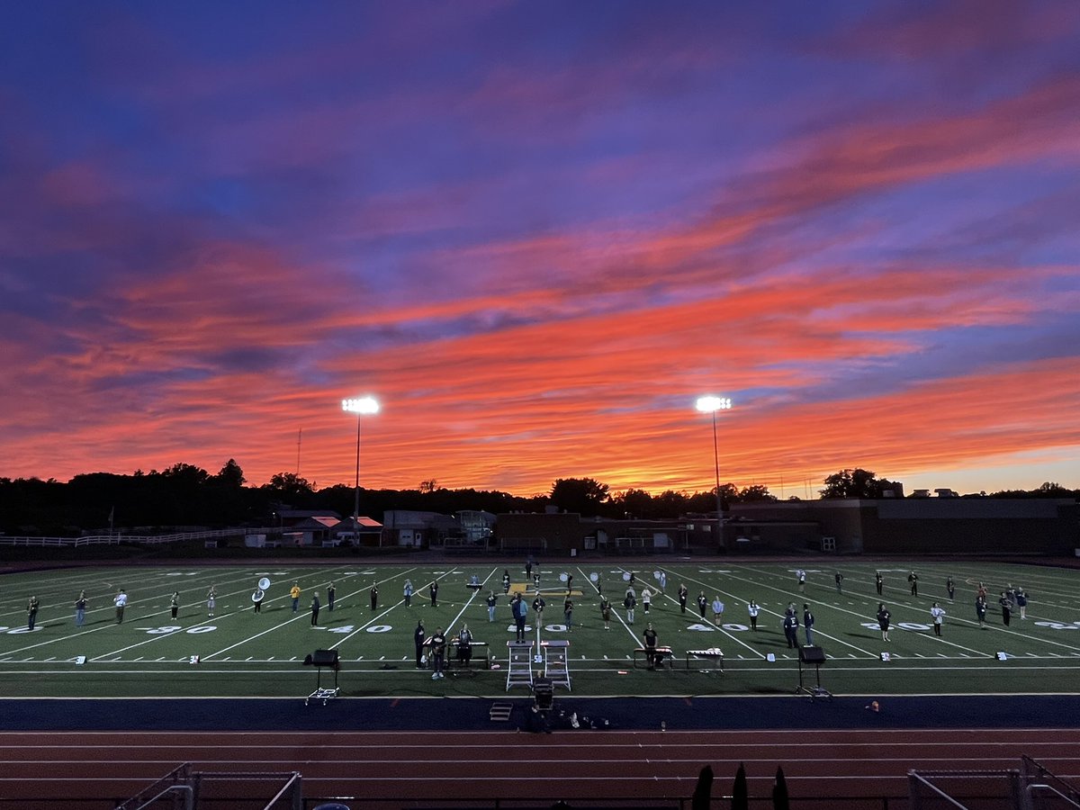 MrThomasLHSBand's tweet photo. We stopped rehearsal several times to take in the beauty around us tonight. Grateful for every opportunity to improve beneath a Ledyard sky. Never forget from whence you came!
#OnceAColonelAlwaysAColonel
#HeartsFullEyesWithPride
#MarchingColonels https://t.co/tyhAdkvgxi