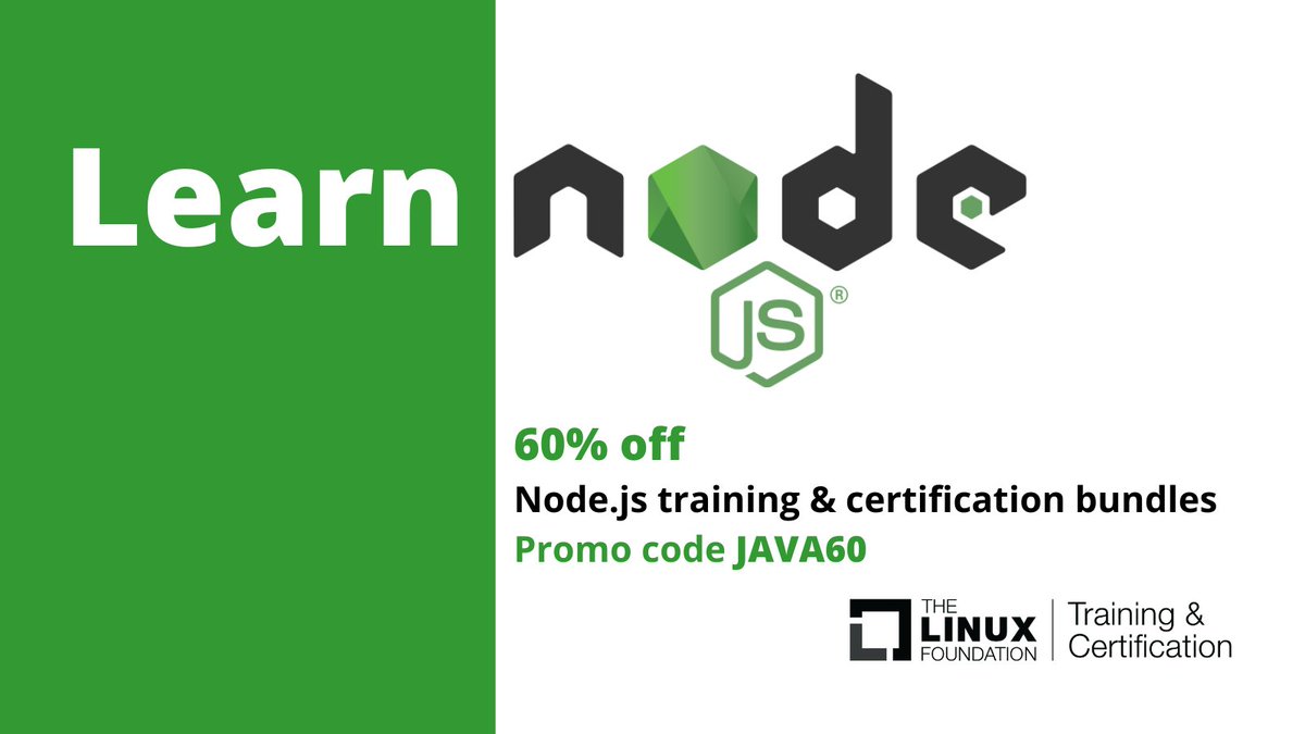 📞 Calling all #webdevs! Get 60% off Node.js training and certification bundles right now - with code JAVA60: hubs.la/Q01nBzSZ0 ⌛Offer expires 9/30/22. #LearnLinux