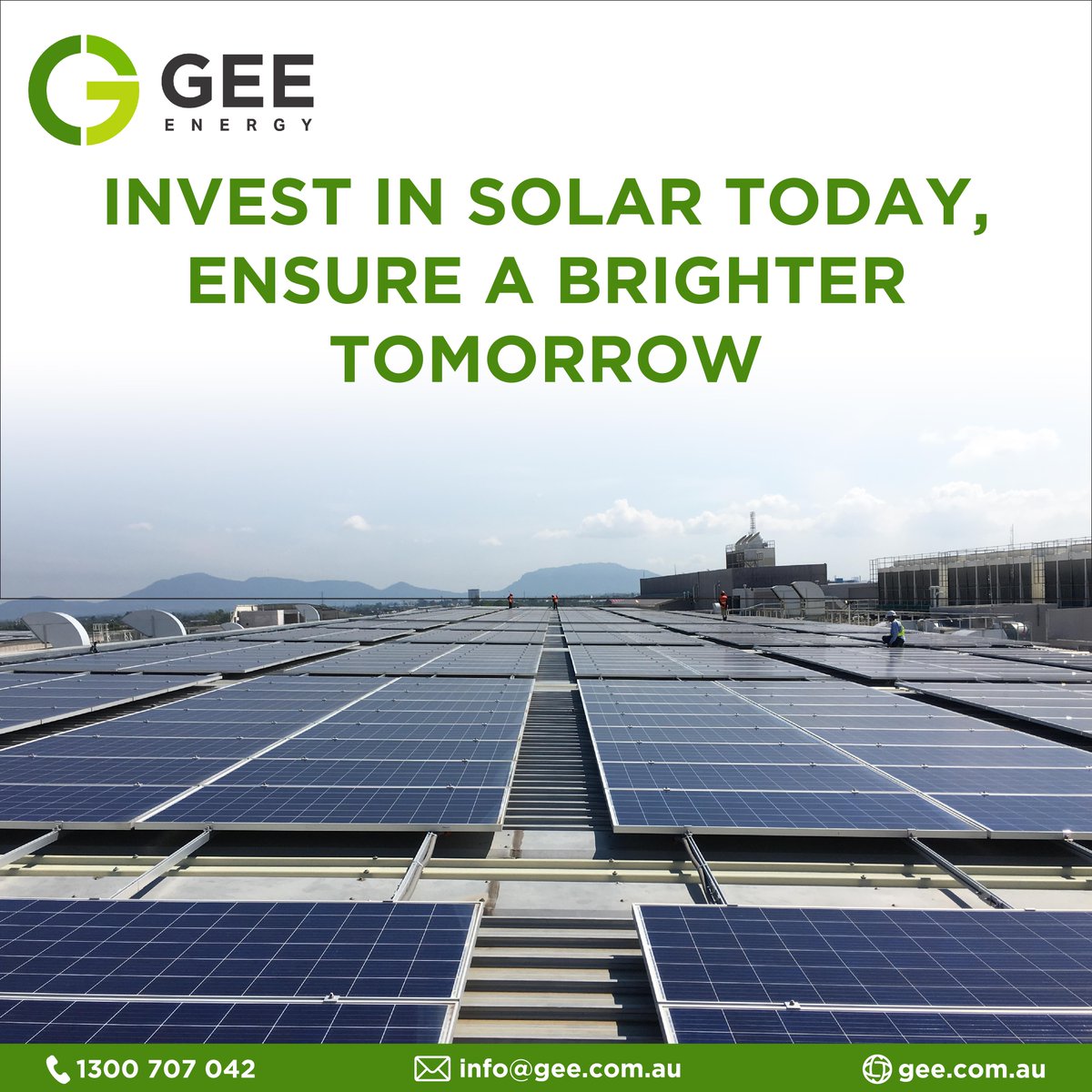 gee_energy_aus's tweet photo. Choose solar energy and promote an Eco-friendly Environment.
Get a Free Solar Consultation for Your Business Today!
Call 1300 707 042 or Mail us at info@gee.com.au
#commercialsolar #solarbusiness #commercialsolarpower #commercialsolarsystems #GEEEnergy https://t.co/gH6SaevShO