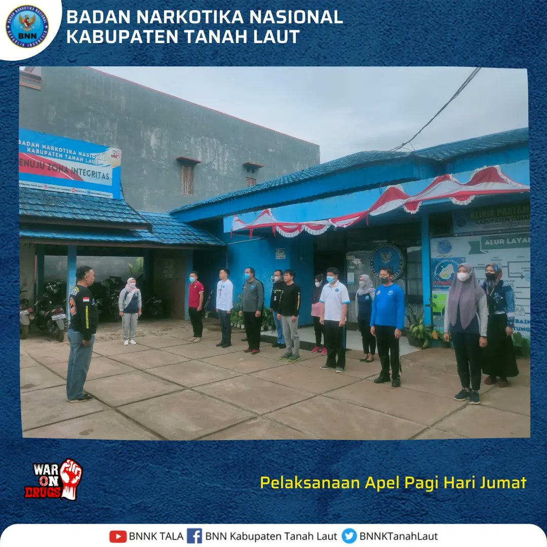 bnnktanahlaut's tweet photo. Pelaksanaan Apel Pagi Jumat, 30 September 2022. Apel pagi dan kegiatan berlangsung aman dan lancar.
#WARONDRUGS
#SPEEDUP_NEVERLETUP
#STOPCORONA
#DALASHANGITKADANARKOBA https://t.co/DMAoH8BNVK
