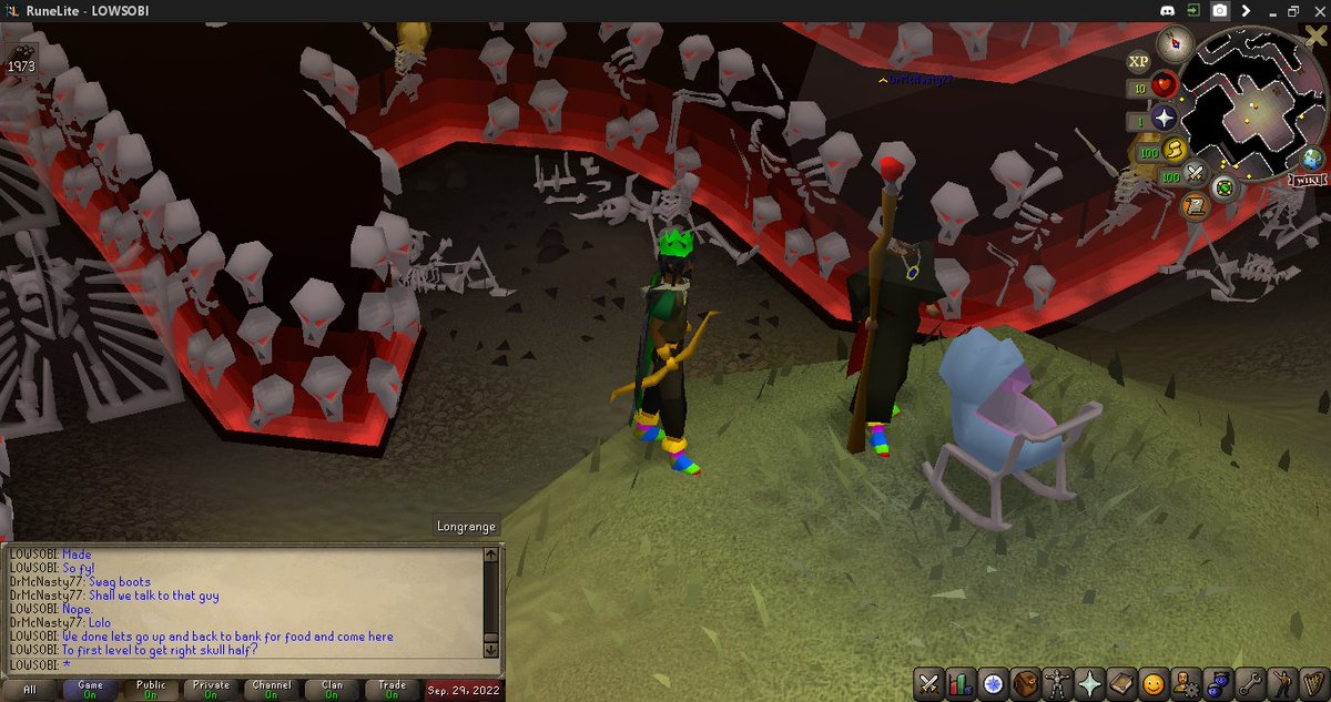 LOWSOBI's tweet photo. DrMcNasty77 and me decided to get the color boots from Stronghold Security. Walking around in style! 
#Runescape https://t.co/T8aSVUbrbT