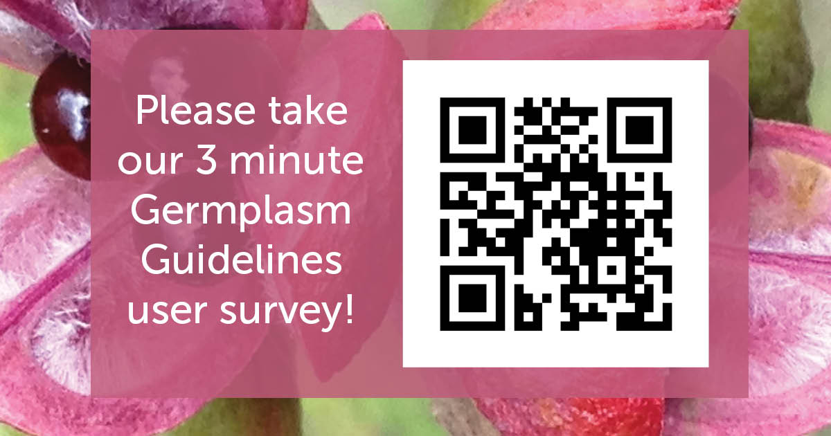 The ANPC are celebrating the 1st birthday of the Germplasm Guidelines! Please let us know how you're using the Guidelines, by completing our 3 minute survey: menti.com/outiik8e31 Access the Guidelines & more resources at anpc.asn.au/germplasm-guid…