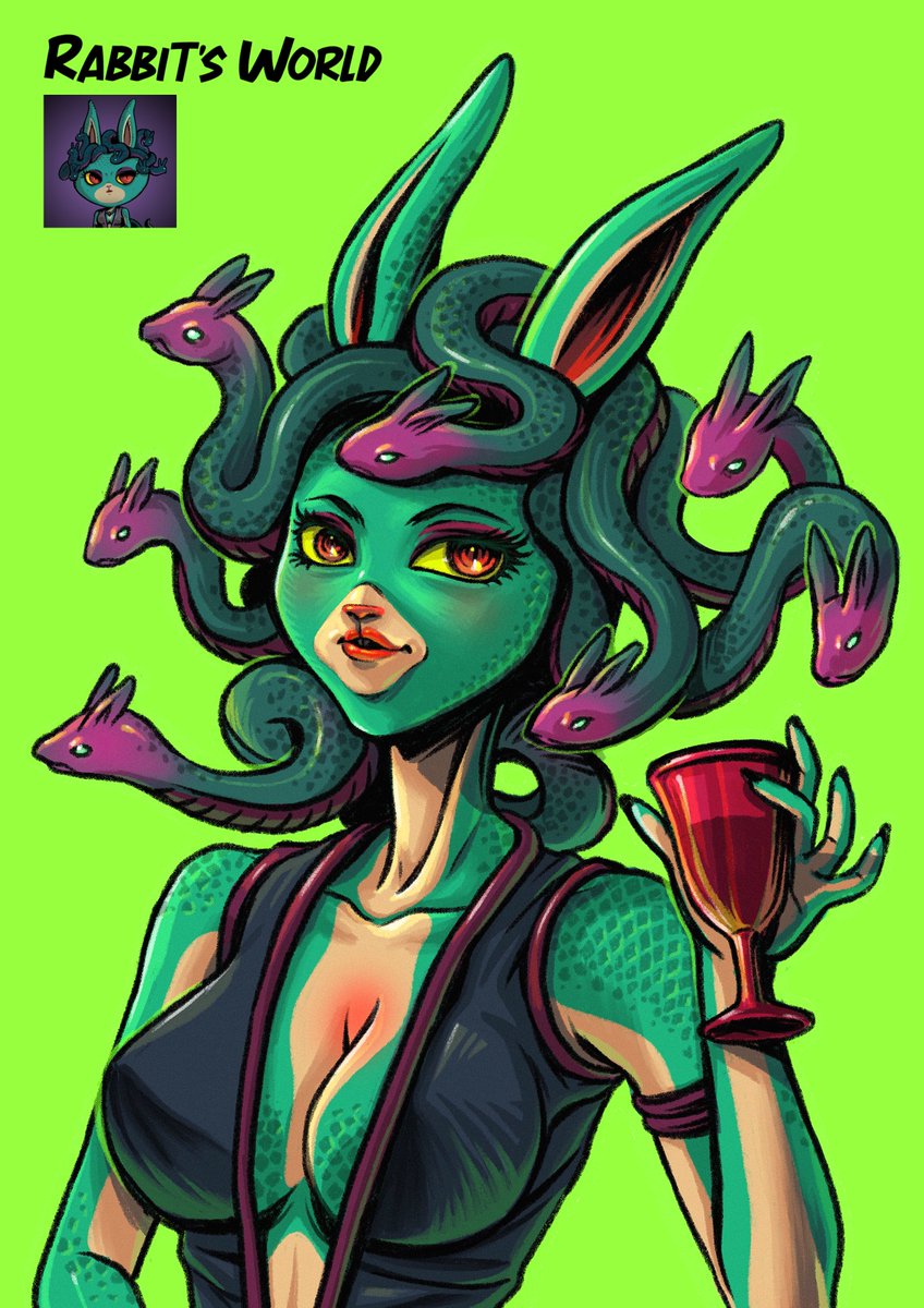 bubu33980's tweet photo. 🐰🐍🍷 https://t.co/ujrVY2Pe0N