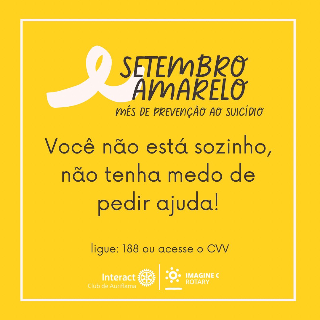interactauri's tweet image. Você é importante, e que a campanha do setembro amarelo, não seja apenas em setembro. Que todas as pessoas que se sintam sozinhas e solitárias em seu próprio interior saibam todos os meses, todos os dias, todos os minutos e segundos, que existem pessoas que a amam.💛