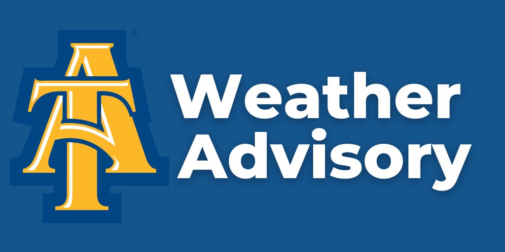 ncatsuaggies's tweet photo. #NCAT, in advance of anticipated inclement weather and a declared state of emergency by Gov. Cooper, A&amp;T classes are canceled for Friday, Sept. 30. Please review your Aggie email for complete details. https://t.co/psPHtQMIJO