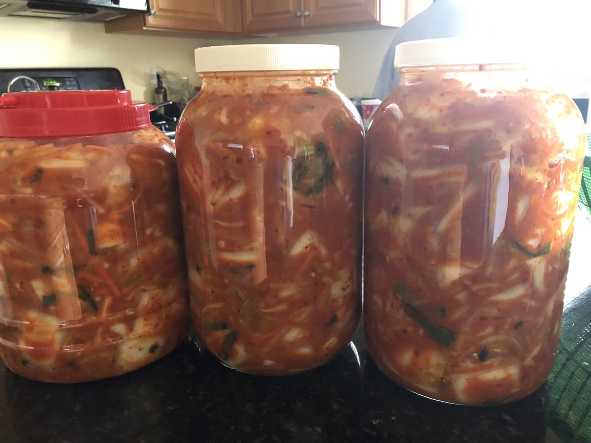 Gracejisunkim's tweet photo. 3 jars of #kimchi
#kimchiislife https://t.co/U41eOcXINF