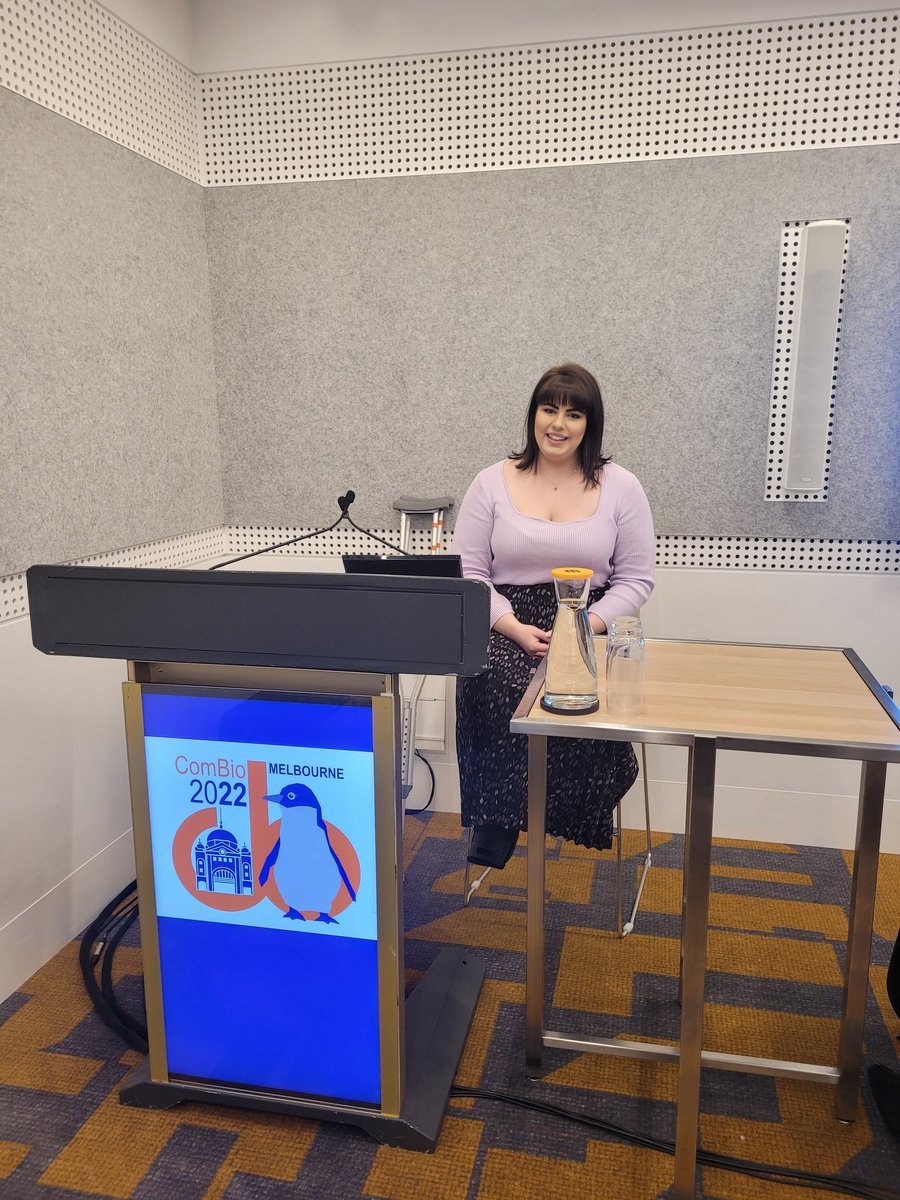 Tatiana_Biochem's tweet photo. Proud of @Miss_Microbiol for giving her first big conference talk at #combio2022! #proudsupervisor @waiteresearch @UofA_SET @UniofAdelaide @ComBio2022 https://t.co/tUMOX9vA7E