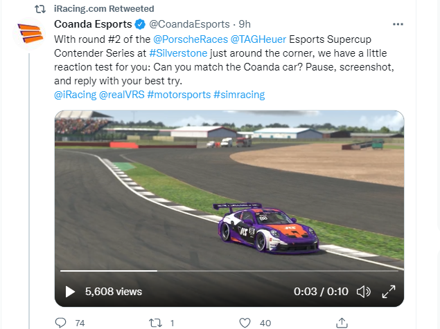 Goldman_CPA's tweet photo. @CoandaEsports @iRacing @PorscheRaces @TAGHeuer @realVRS https://t.co/EM2EMPU7HS