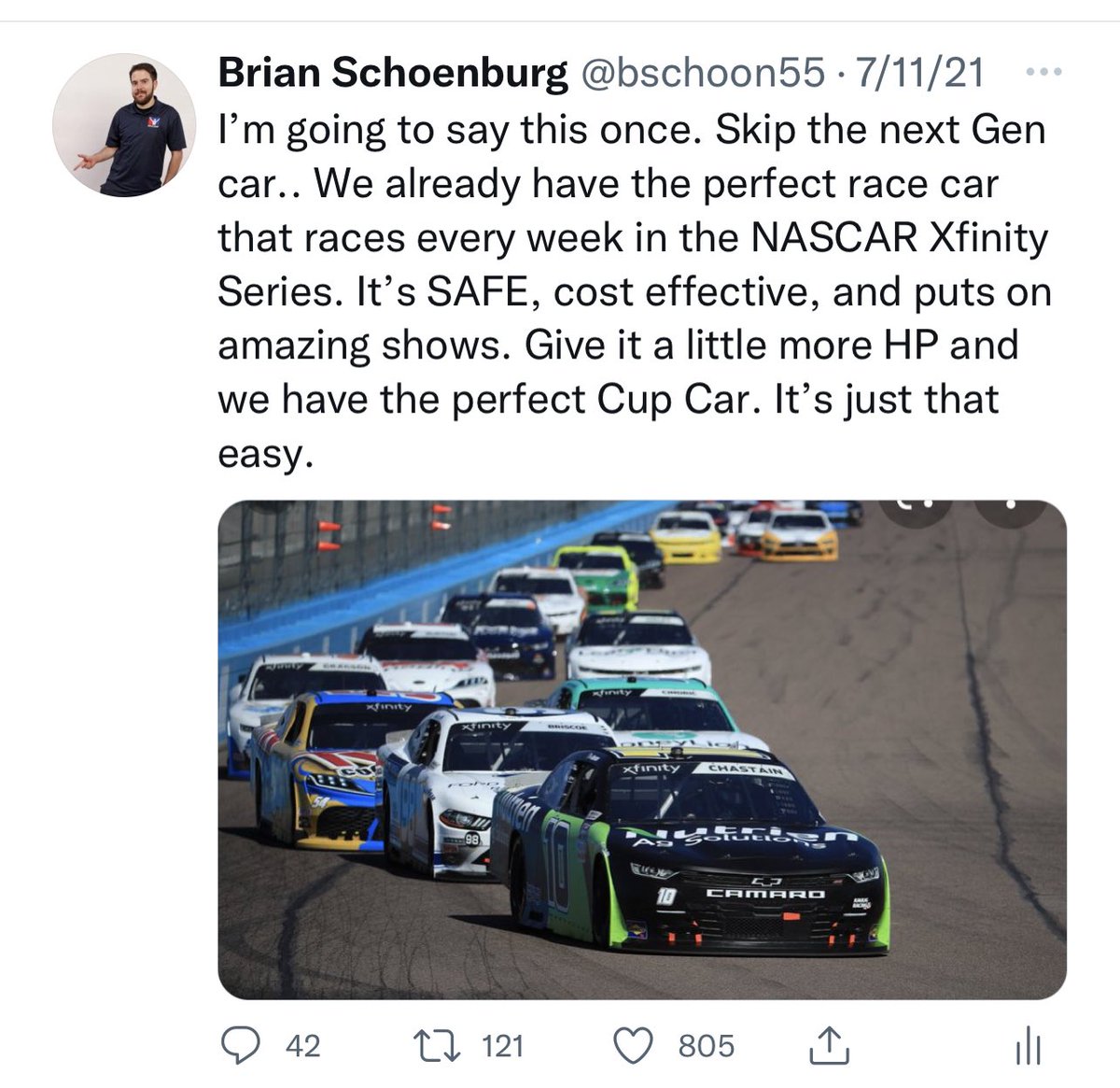 bschoon55's tweet image. I had this idea a long time ago and I still stand by it. I also truly appreciate @dennyhamlin &amp;amp; @KevinHarvick for their tireless efforts for trying to make the sport better for everyone.