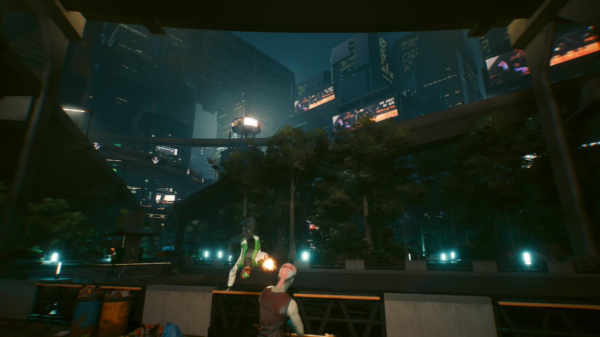 ElReyAthyla's tweet photo. @CyberpunkGame Rioting in Memorial Park #BeyondFast @CyberpunkGame @NVIDIAGeForce https://t.co/liy47EjrRz