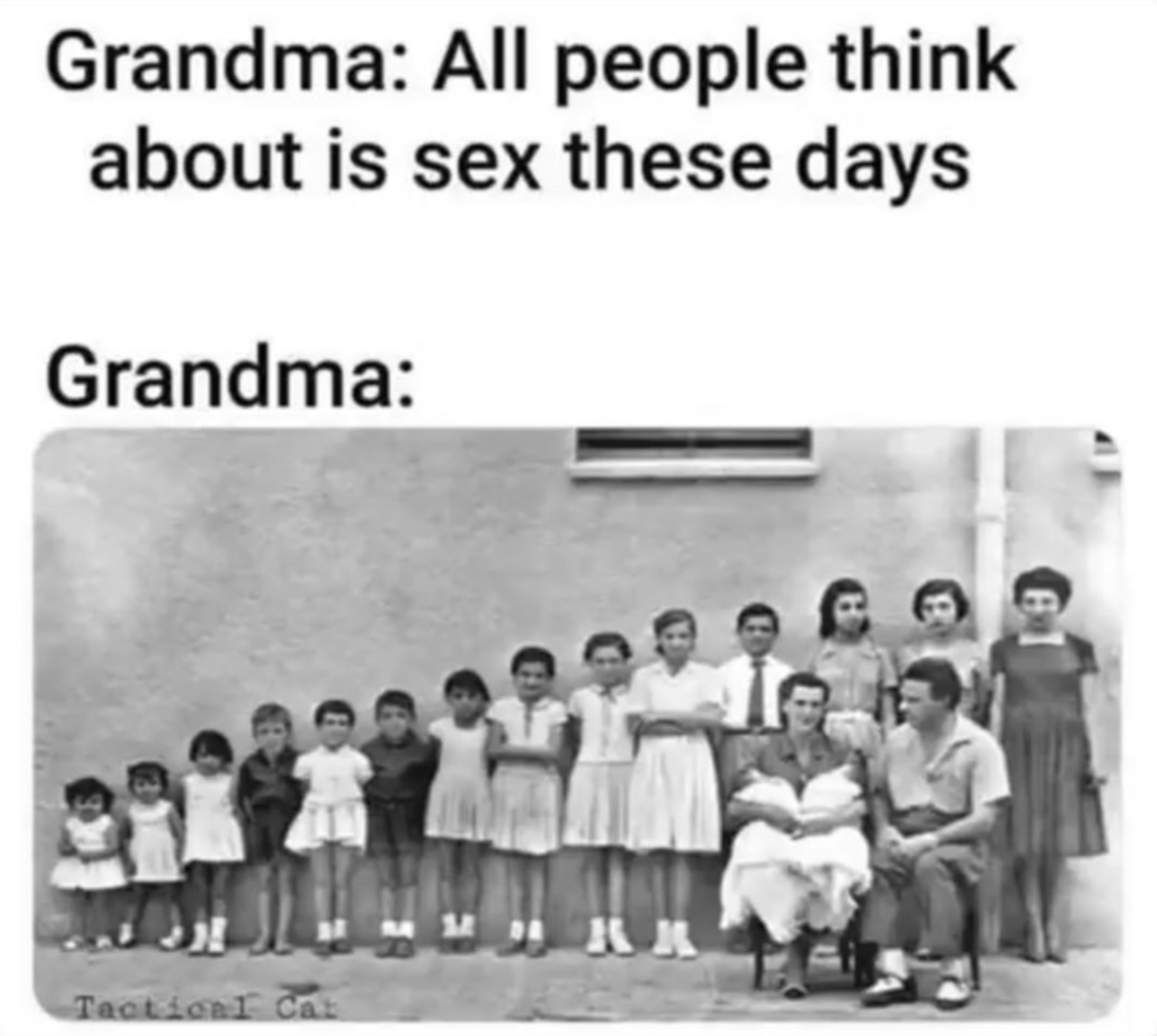 MensHumor's tweet photo. Grandma doesn't think about sex, she does it https://t.co/wcHxpa0Rfb