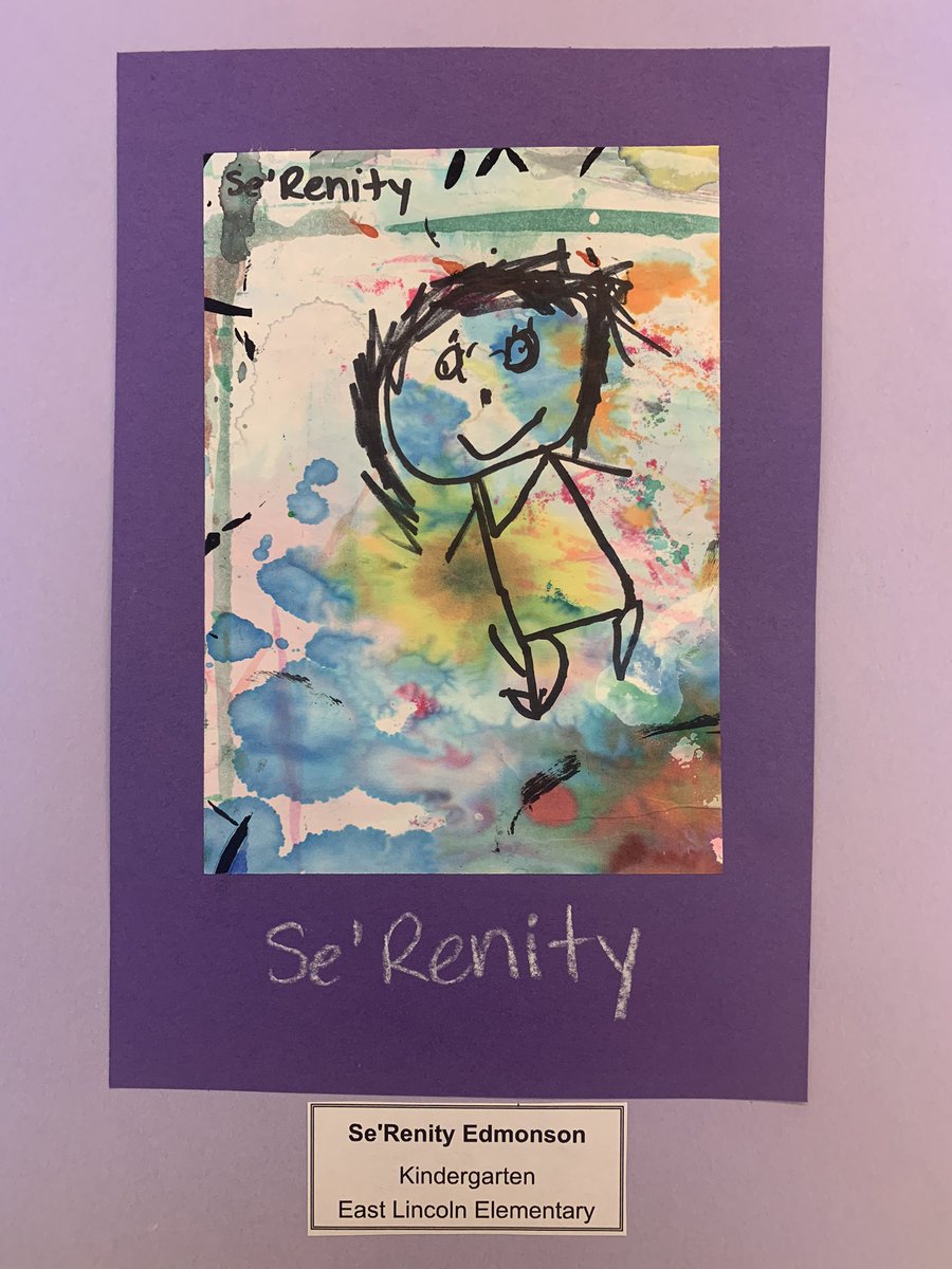 Kindergarten self portraits &amp; color exploration - 1 class used retired messy mats as background. The others learned about rainbow order. <a href="/ArtsTcs/">TCSFineArts</a> <a href="/TCSPublic/">TullahomaCitySchools</a>