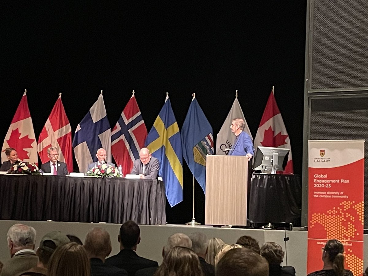 bstamand's tweet photo. @UCalgary International together with the Calgary Consular Corps, Canada West Foundation &amp; the Canadian Global Affairs Institute hosted a one-of-a-kind forum today featuring the Ambassadors of Denmark, Finland, Norway, and Sweden. #Nordics #NATO #newnormal #globalsecurity https://t.co/aMd6QY6iQP