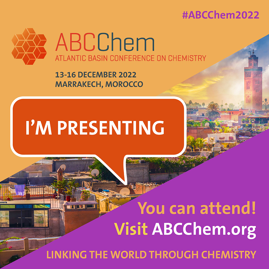 I'm presenting a talk titled "Innovation, Entrepreneurship, Collaboration, and Cooperation in the Middle East: The Malta Conferences" at #ABCChem2022 in Morocco.