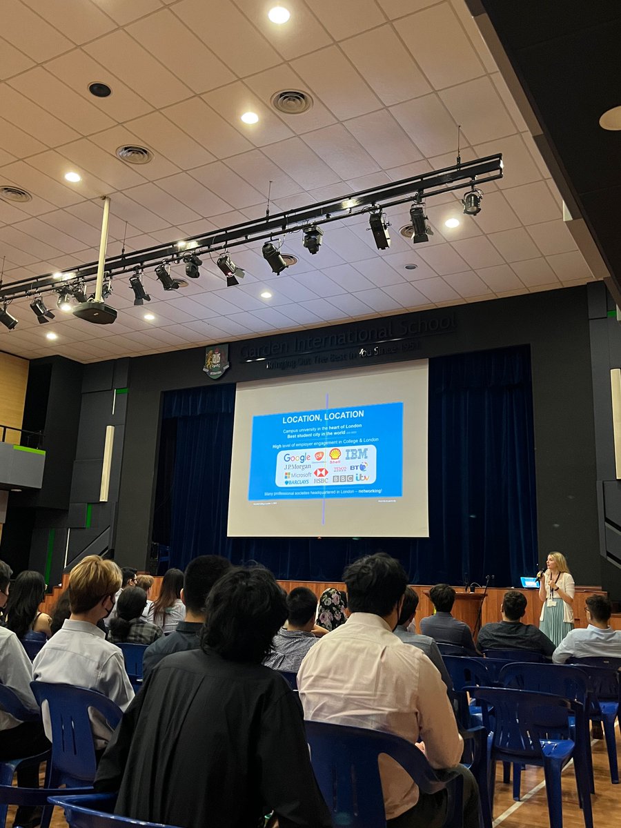 Imperial College International Officer for Asia in GIS speaking to year 13s about transitions &amp; uni life in London. Very helpful pointers. #upperschoolcamp #highereducation #gislearning
