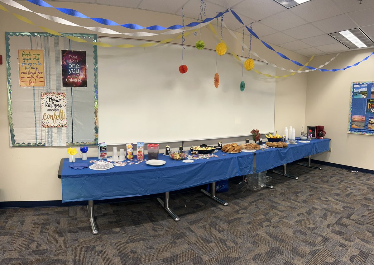 MrsAHarrison's tweet photo. Loved celebrating with the @DCHS_hawks Innovation staff this morning! Big thanks to Mrs Krell & Mrs Pollard for their efforts to make it extra special for Mr Archer! Best wishes on your upcoming nuptials, Mr Archer! ๐ #DecaturProud #Celebrate #NewlyWeds ๐๐ https://t.co/E4DWafvTro