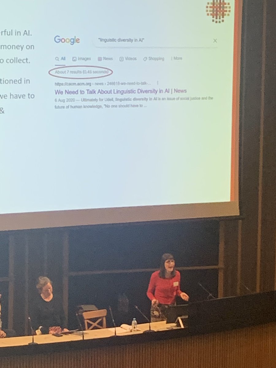 Romina Paskotic (@romina_thecoo) on Twitter photo Dr Judith Bishop <a href="/CoEDLang/">Dynamics of Language</a> Partner Investigator presenting linguistic diversity and AI Dr Judith Bishop <a href="/CoEDLang/">Dynamics of Language</a> Partner Investigator presenting linguistic diversity and AI