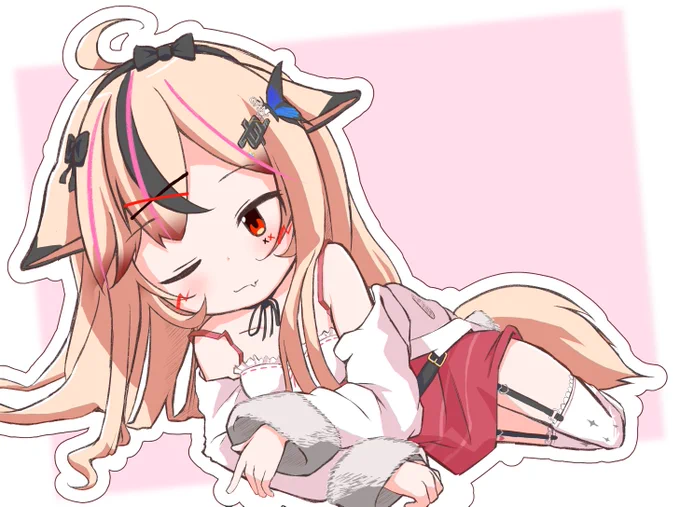 おにゅー衣装ふぉいぶちゃん描いた!新しいポーズにチャレンジするために体を動かしてみたらなんもわからんになったぞ 
