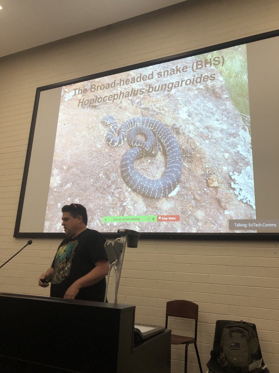 Nonrenewable rocky habitat essential for a whole ecosystem of animals and insects - bush rock removal is a key threat - think before buying rocks for your garden or retaining wall. Great talk by Ben Croak ⁦@UC_CCEG⁩ ⁦@UC_CAWS⁩ seminar