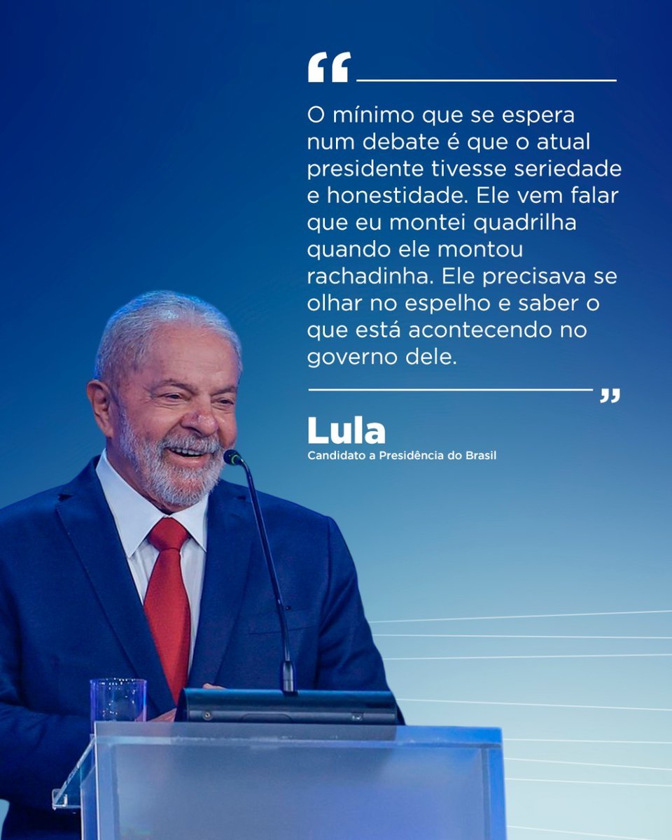 pcdob_oficial's tweet photo. A seriedade do atual presidente no debate, é a mesma dele com a gestão do Brasil, ZERO! 

#LulaNoDebate #Vote65 #PCdoBcomLula #VamosJuntosPeloBrasil #Lula2022 #Lula #LulaPresidente https://t.co/l69vFxPGXi