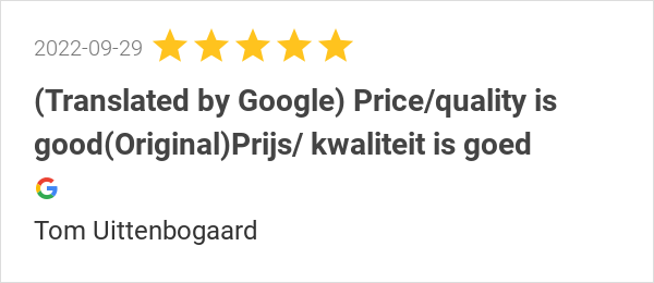 Nieuwe beoordeling voor Diks verzekeringen: 5.0-star Review: "(Translated by Google) Price/quality is...