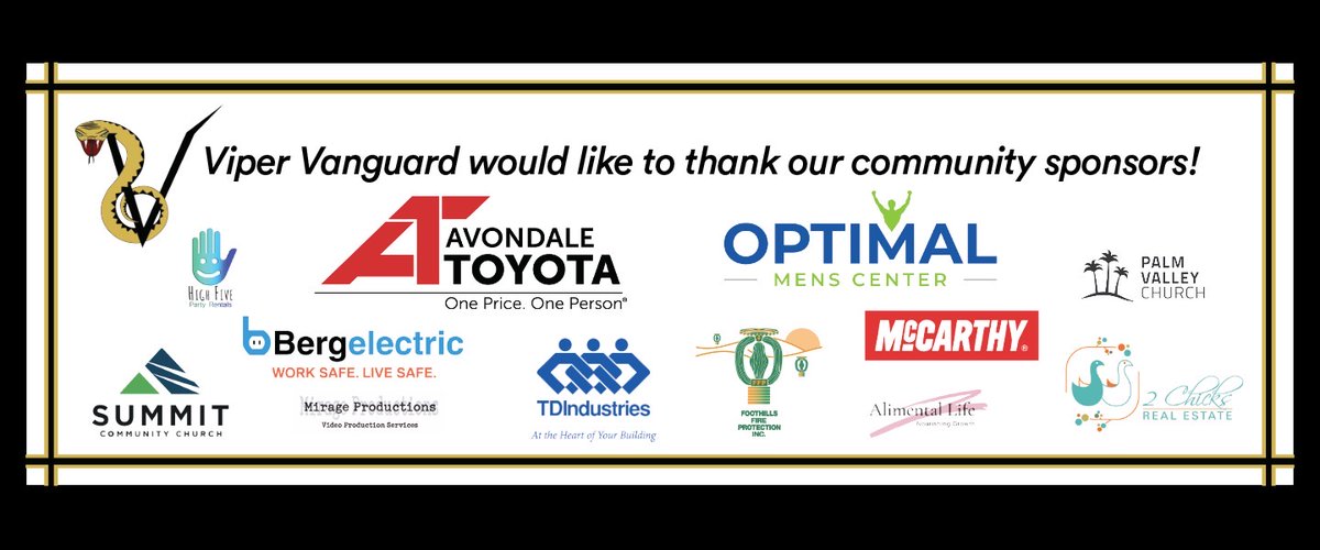 Viper Thunder Classic this Saturday, Oct. 1st at Verrado High School.  $10 and gates open at 2:15. Thank you to our sponsors!!
#vipervanguard #1verrado #marchingband